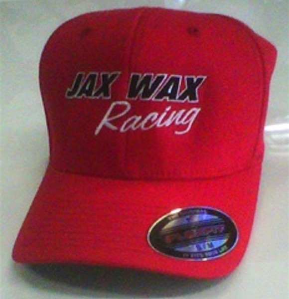 Jax Wax Racing FlexFit Fitted Embroidered Ball Cap-Red
